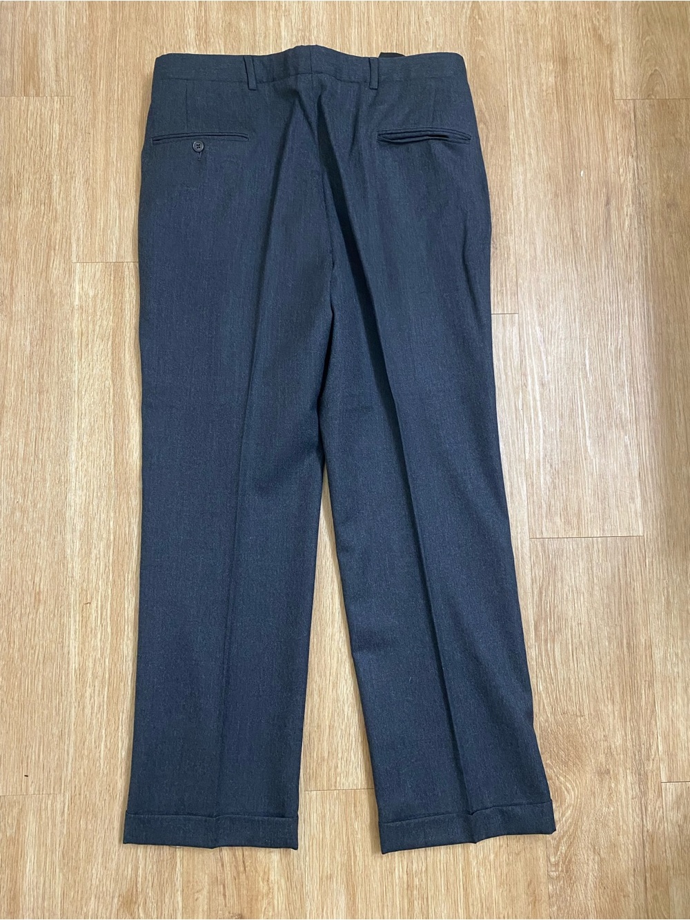 Vintage Majer slacks 100% wool Tailored Dress Pants in Charcoal Gray - Picture 2 of 7